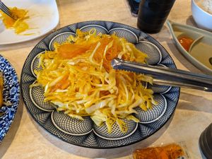 Cabbage Rice Noodles at Trendy Vegan in Houston
