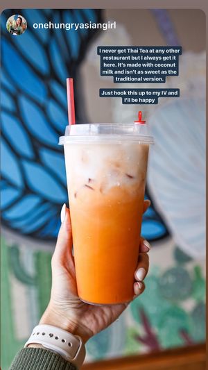 Thai tea   at Trendy Vegan in Houston