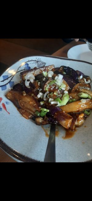 Eggplant 🍆  at Trendy Vegan in Houston