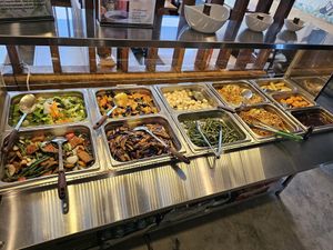 Hot Buffet at Trendy Vegan in Houston