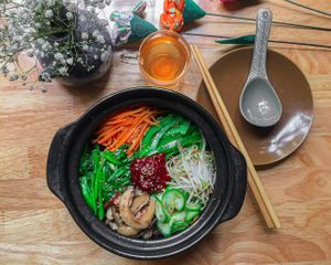 Vegan Bibimpap  at Earth Cafe in Dong Hoi