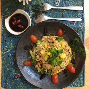 Fried rice  at Earth Cafe in Dong Hoi