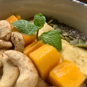 Cereal for breakfast  at Earth Cafe in Dong Hoi