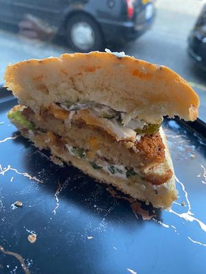 Vegan Chicken Burger at MAAD in South West London