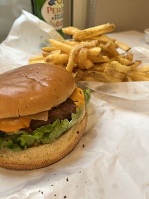 Super stack burger with lemon and lime fries. Fantastic    at MAAD in South West London