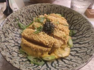 Katsudon vegano at Okashi Sanda in Madrid
