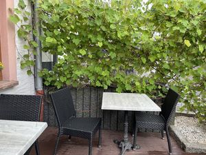 outside  at La Brocca in Homburg