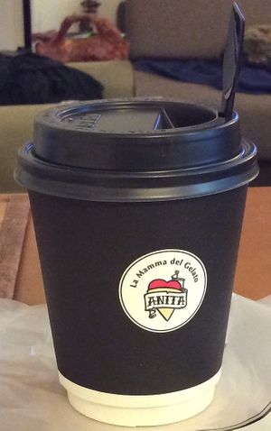 Small serving of (vegan) gelato. at Anita La Mamma Del Gelato in New York City