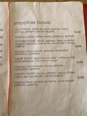 Fruit bowls at Umami in Mazunte