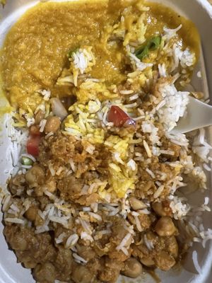 Pick2 chickpea and lentil vegan curries 😋  at Fojol bros in Cottonwood