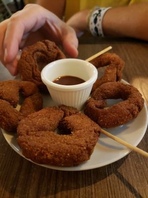 Onion rings at La Jungla Veg in Bucaramanga