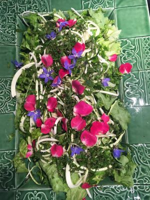 Fresh garden salad at Farmhouse France in Saint-georges