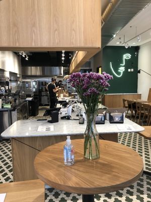 Inside at Burger Fiancé in Montreal