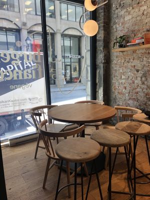 Inside at Burger Fiancé in Montreal