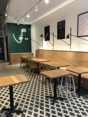 Inside at Burger Fiancé in Montreal