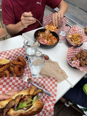 Burger fiancé, frites kimchi croquette de pou-let at Burger Fiancé in Montreal