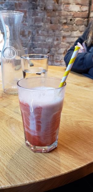 Strawberry Oatshake at Burger Fiancé in Montreal