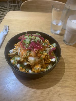 Kimchi waffle fries “side"  at Burger Fiancé in Montreal