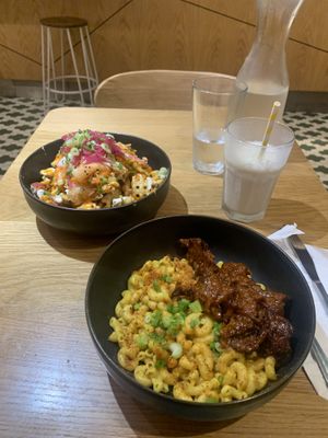 Huge portions and caramel shake  at Burger Fiancé in Montreal