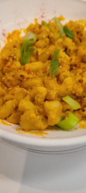 Creamy mac and cheese at Burger Fiancé in Montreal