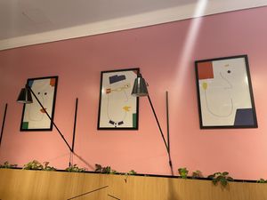 Cute wall  at Burger Fiancé in Montreal