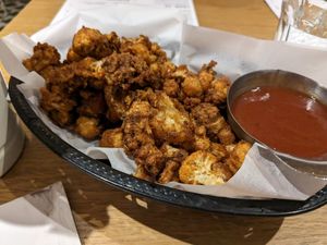 Cauliflower appetizer at Burger Fiancé in Montreal