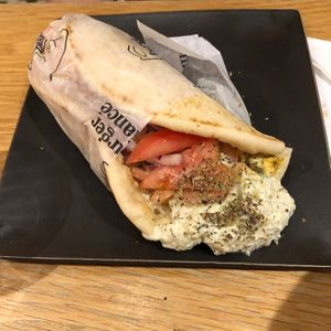 Souvlaki pita at Burger Fiancé in Montreal