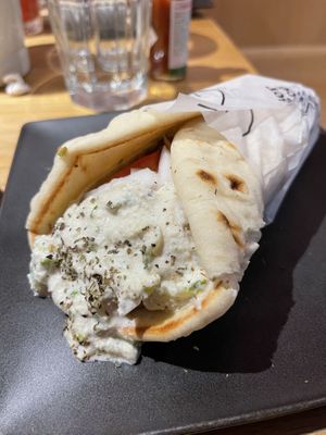 Gyros pita  at Burger Fiancé in Montreal