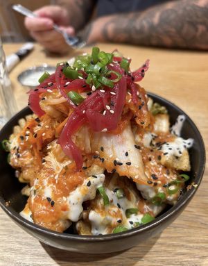 Coup de cœur : frites de Kimchi   at Burger Fiancé in Montreal