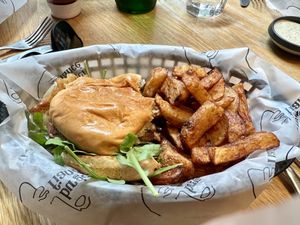 Love the stainedfries !  at Burger Fiancé in Montreal