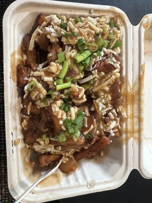 Vegan poutine  at Burger Fiancé in Montreal