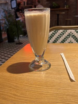 Vanilla milkshake  at Burger Fiancé in Montreal