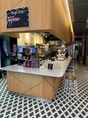 Inside  at Burger Fiancé in Montreal