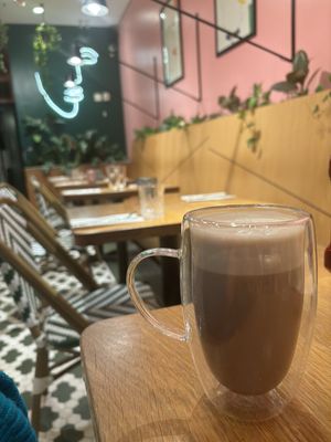 Hot chocolate   at Burger Fiancé in Montreal