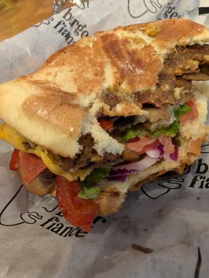 Almost finished at Burger Fiancé in Montreal