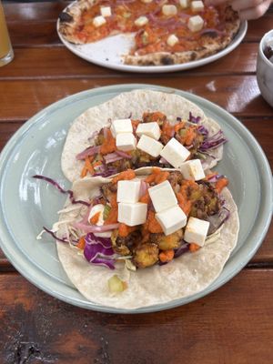 Cauliflower tacos  at Hone's Garden in Northland