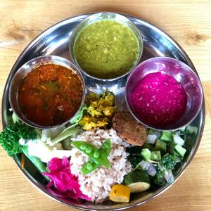 Vegan Curry Lunch Plate at Wara Farm わらふぁーむ in Goshogawara