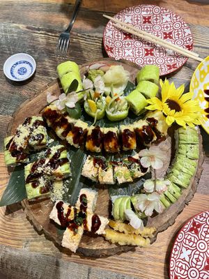 The BEST vegan sushi!   at iEat in Johnson City