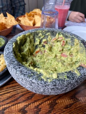 Freshly smashed guacamole at Bonez in Crested Butte