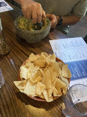 Chips and guacamole  at Bonez in Crested Butte