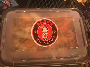 My food was so good I didn’t take a pic until I had packed up leftovers. at Olay's Thai Lao Cuisine in Honolulu