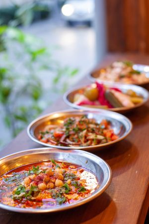 Hummus-Salad-Pickles-Bean Salad at TURP in Istanbul