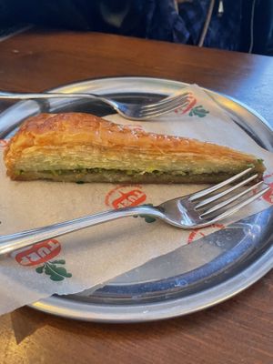 Pistachio baklava SO GOOD  at TURP in Istanbul