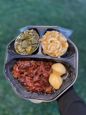 Soul food plate at Karelyns Vegan Soul Café in Orlando