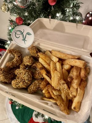 Shrimp basket  at Karelyns Vegan Soul Café in Orlando