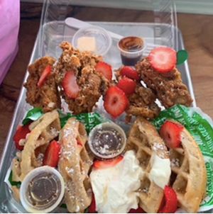 Chick'n Waffles  at Karelyns Vegan Soul Café in Orlando