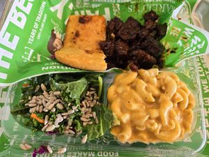 Burnt ends meal. $25 at Karelyns Vegan Soul Café in Orlando