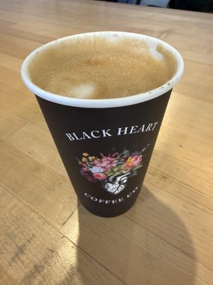 Latte with oatmilk  at Black Heart Coffee Co in Van Nuys