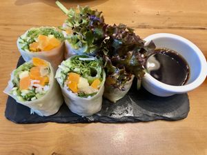 Vegan fresh rolls  at Vietnamese Foodies in Dubai