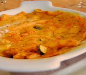 vegan lasagna at Ad Gallias in Bard